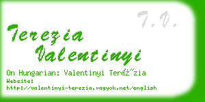 terezia valentinyi business card